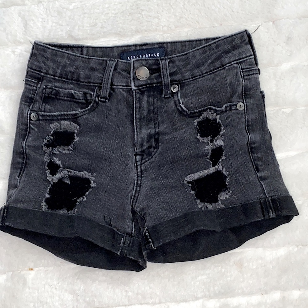 AEROPOSTALE JEAN SHORT HIGH RISE MIDI